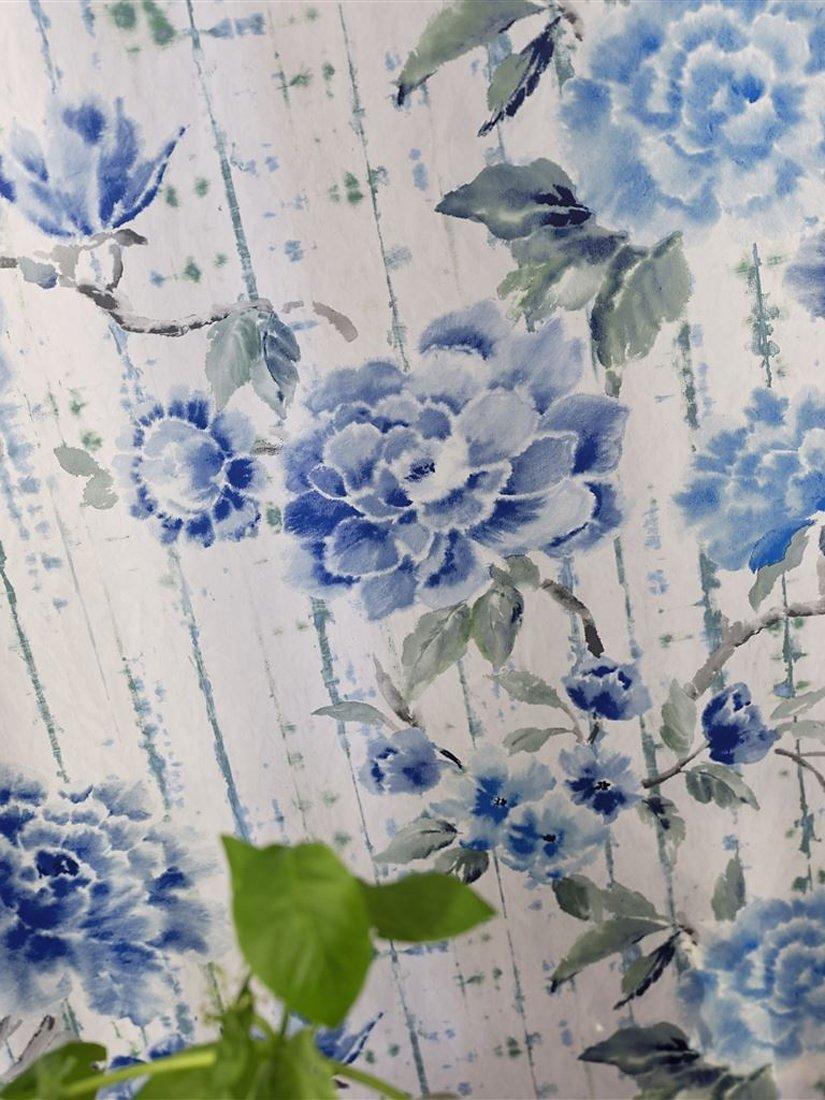 نسيج مفروشات زهور Designers Guild Kyoto بعرض 139 سم، مستورد من المملكة المتحدة