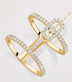 Messika Doppelring Gelbgold Diamant 0.95ct (britische Marke)