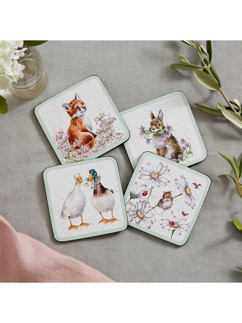 Wrendale Designs animal coasters set of 4 square (British brand)