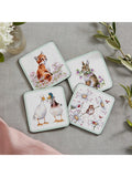 Wrendale Designs animal coasters set of 4 square (British brand)