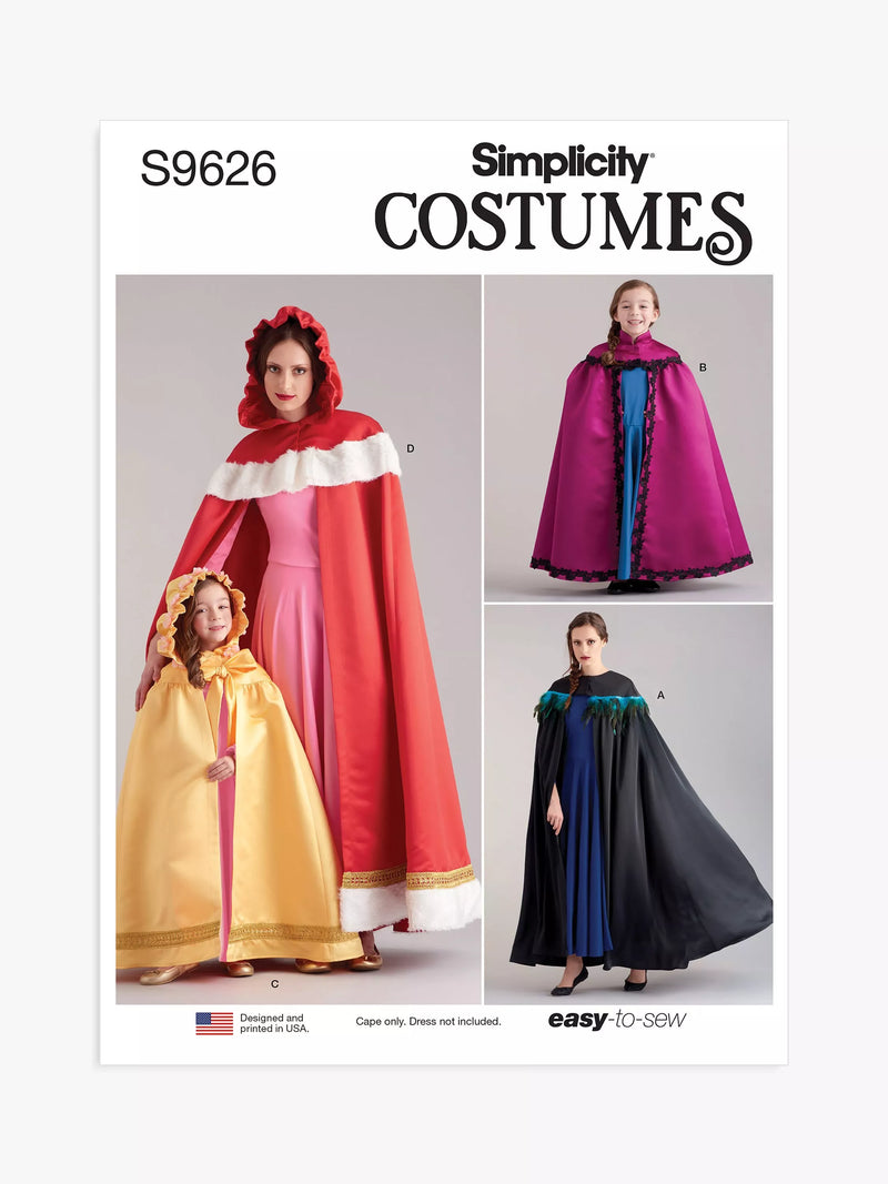 Simplicity S9626 costume sewing pattern - British product