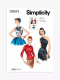 Simplicity 1950s surplice blouses sewing pattern - British product