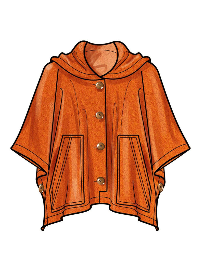 Simplicity sewing pattern Misses ponchos S9649A, imported from the UK