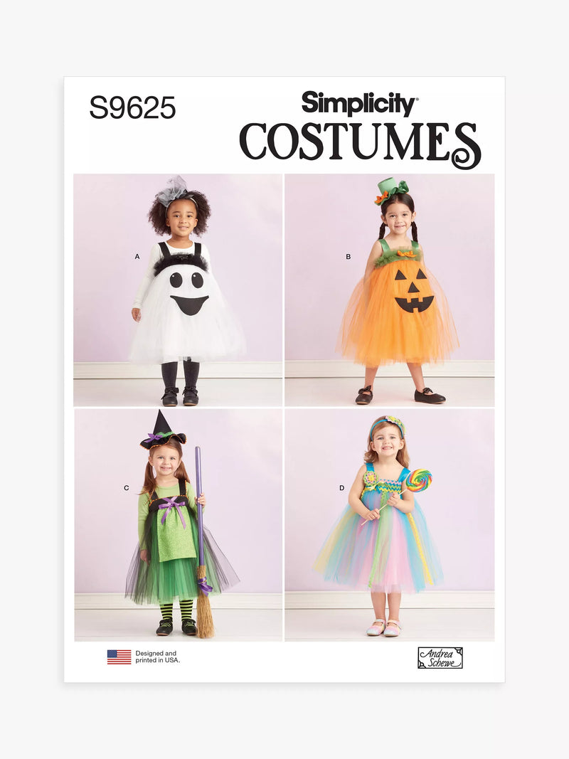Simplicity toddler Halloween costume sewing pattern S9625 (British brand)