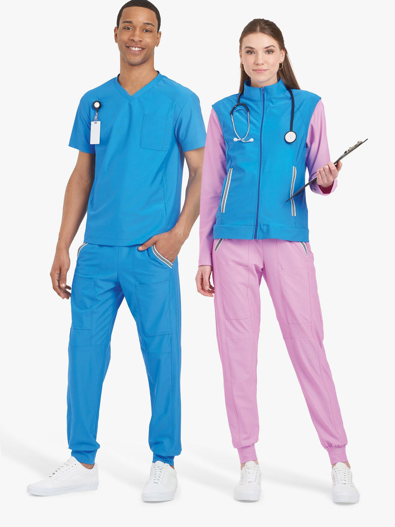 Simplicity S9650A knit scrubs sewing pattern, UK version