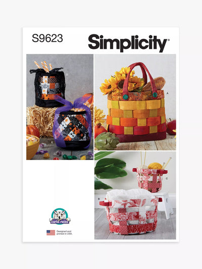 John Lewis Simplicity Fabric Baskets Sewing Pattern S9623- Buy online at McGrocer