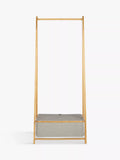 John Lewis bamboo collapsible clothes rail grey, imported from the UK