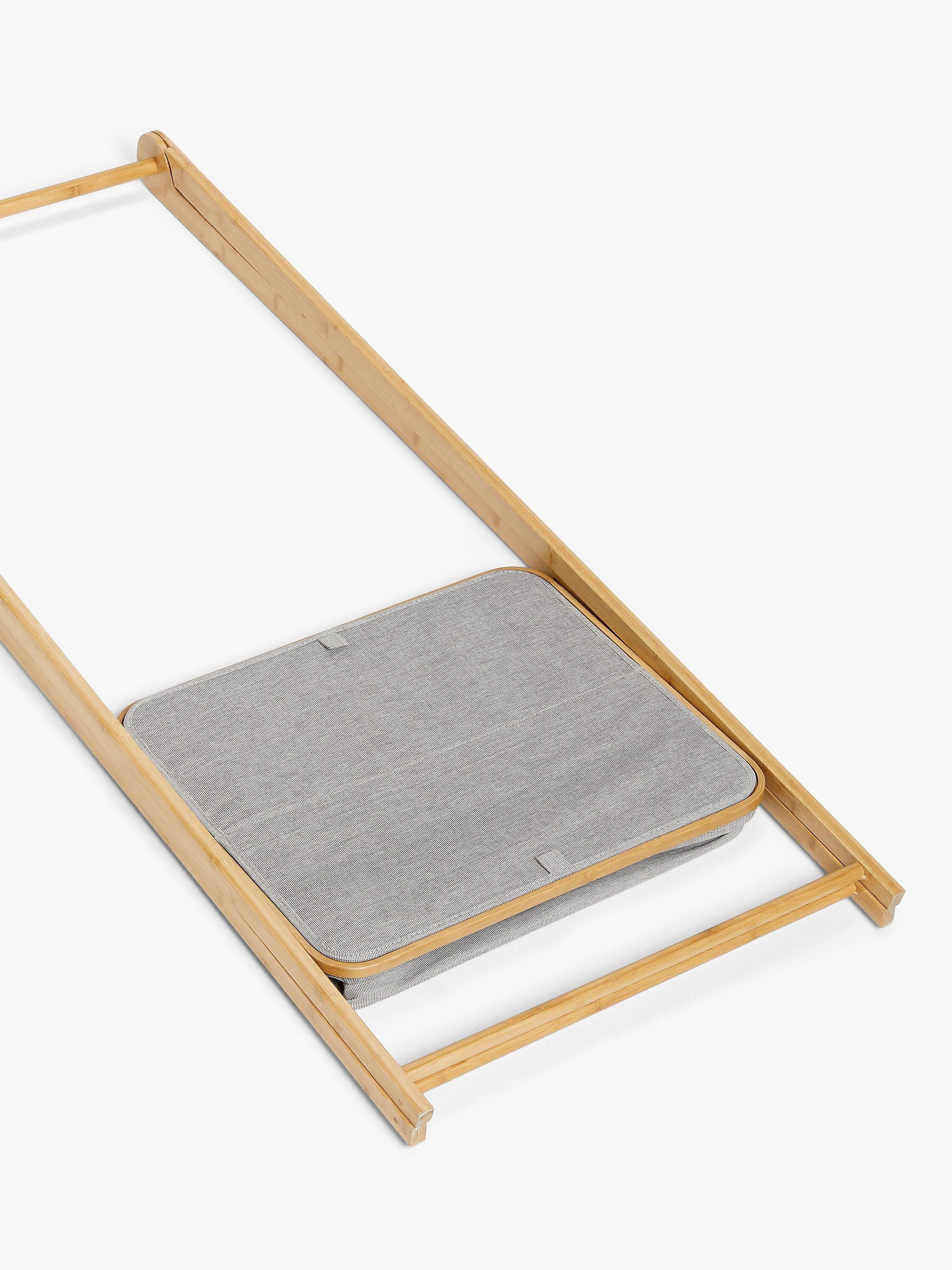 John Lewis bamboo collapsible clothes rail grey, imported from the UK
