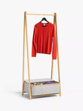 John Lewis bamboo collapsible clothes rail grey, imported from the UK