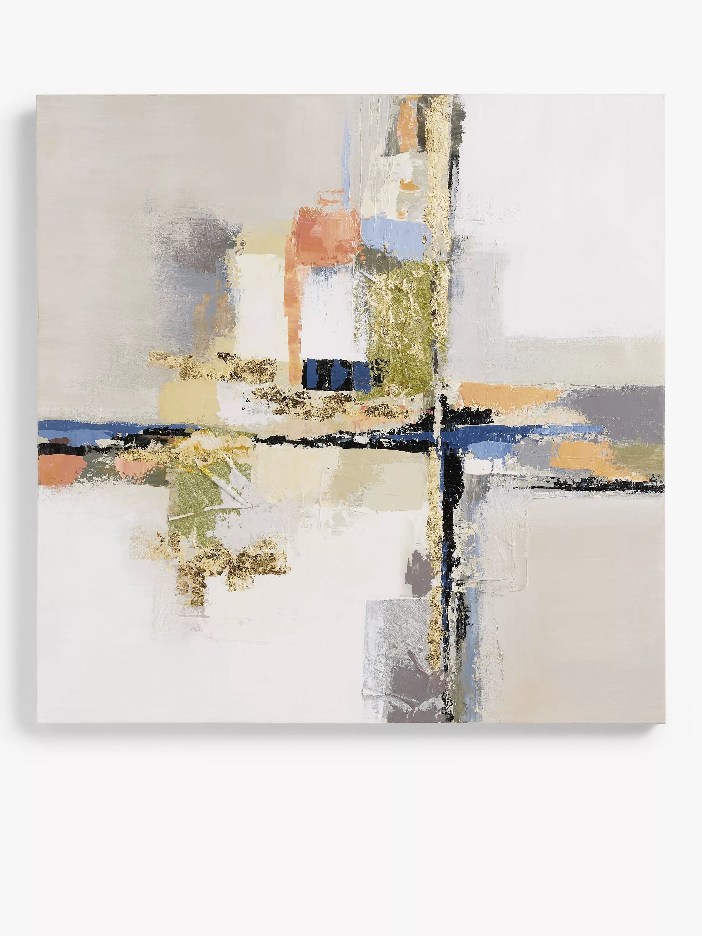 John Lewis abstract canvas hand-painted 100x100cm, imported from the UK