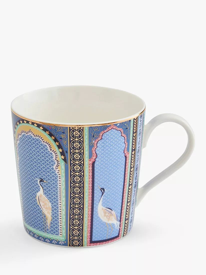 Sara Miller India Lattice Windows Fine China Mug 344ml (British brand)
