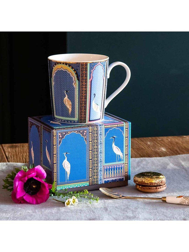Sara Miller India Lattice Windows Fine China Mug 344ml (British brand)