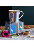 Sara Miller India Lattice Windows Fine China Mug 344ml (British brand)