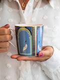 Sara Miller India Lattice Windows Fine China Mug 344ml (British brand)