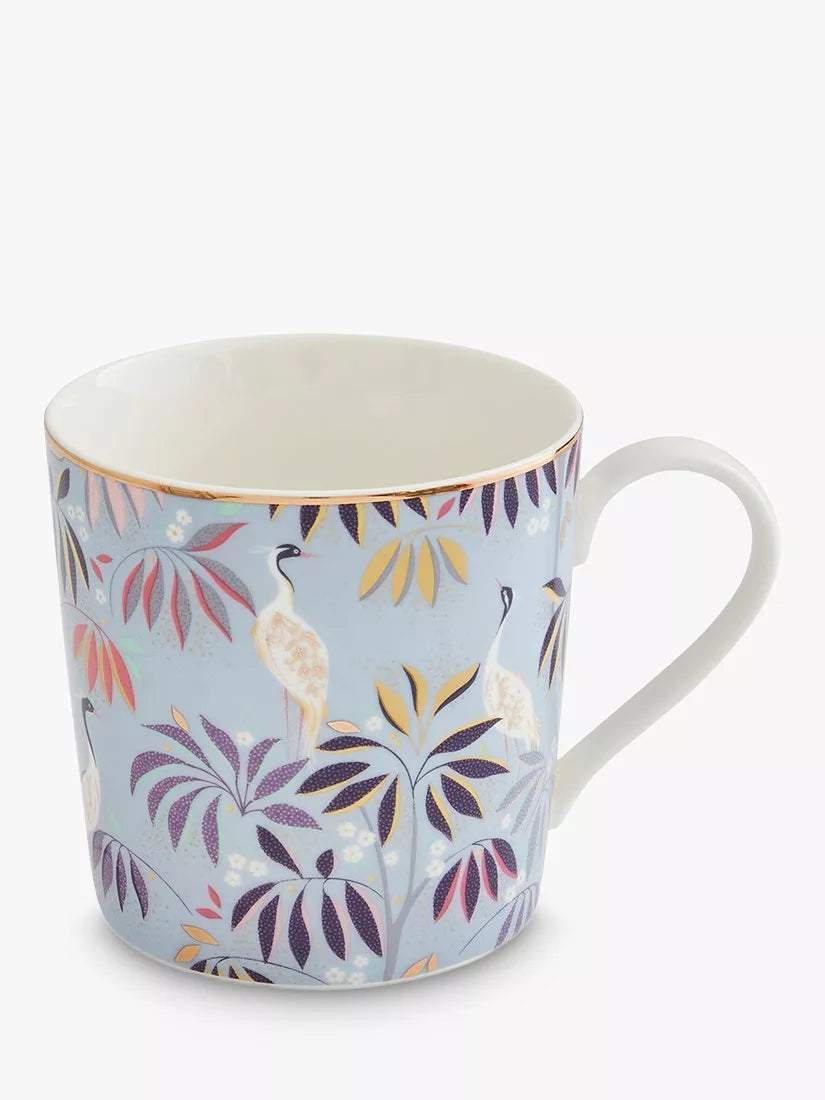 Sara Miller fine china mug 344ml sky blue (British brand)