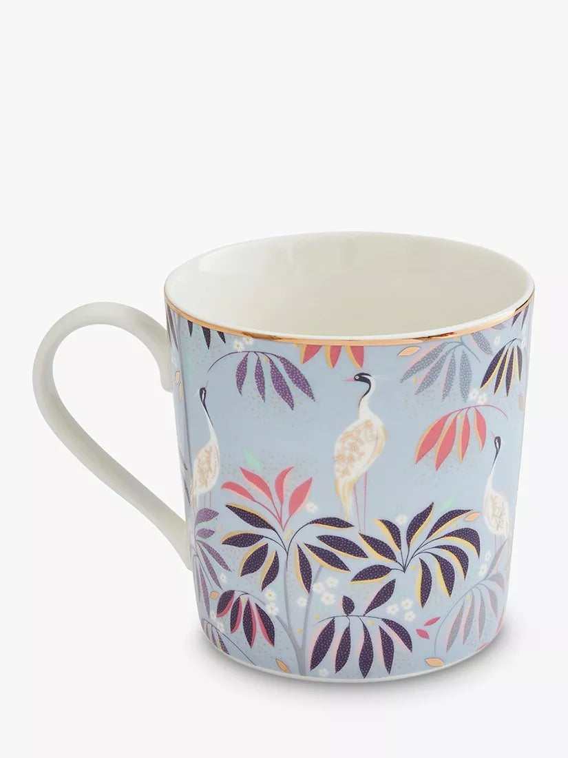 Sara Miller fine china mug 344ml sky blue (British brand)