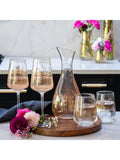 Sara Miller Birds wine glasses Clear/Multi set of two 440ml (British brand)