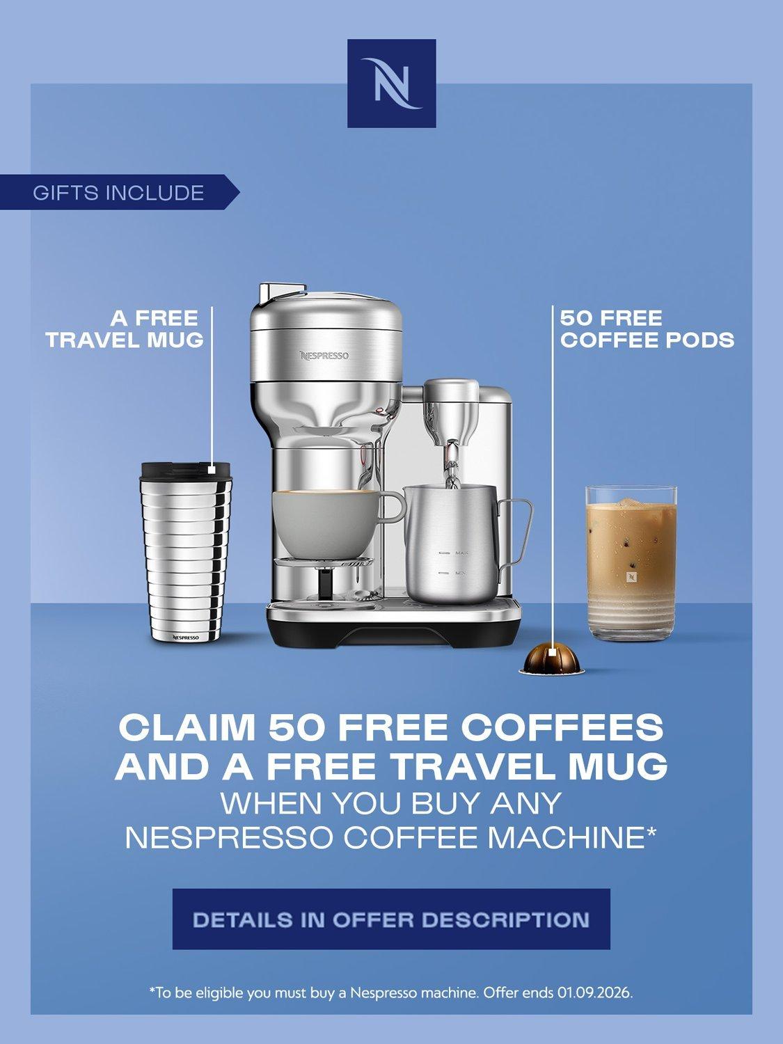 Nespresso Vertuo Creatista coffee machine, imported from the UK