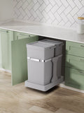 EKO pull-out recycling bin grey 20+15L - British product