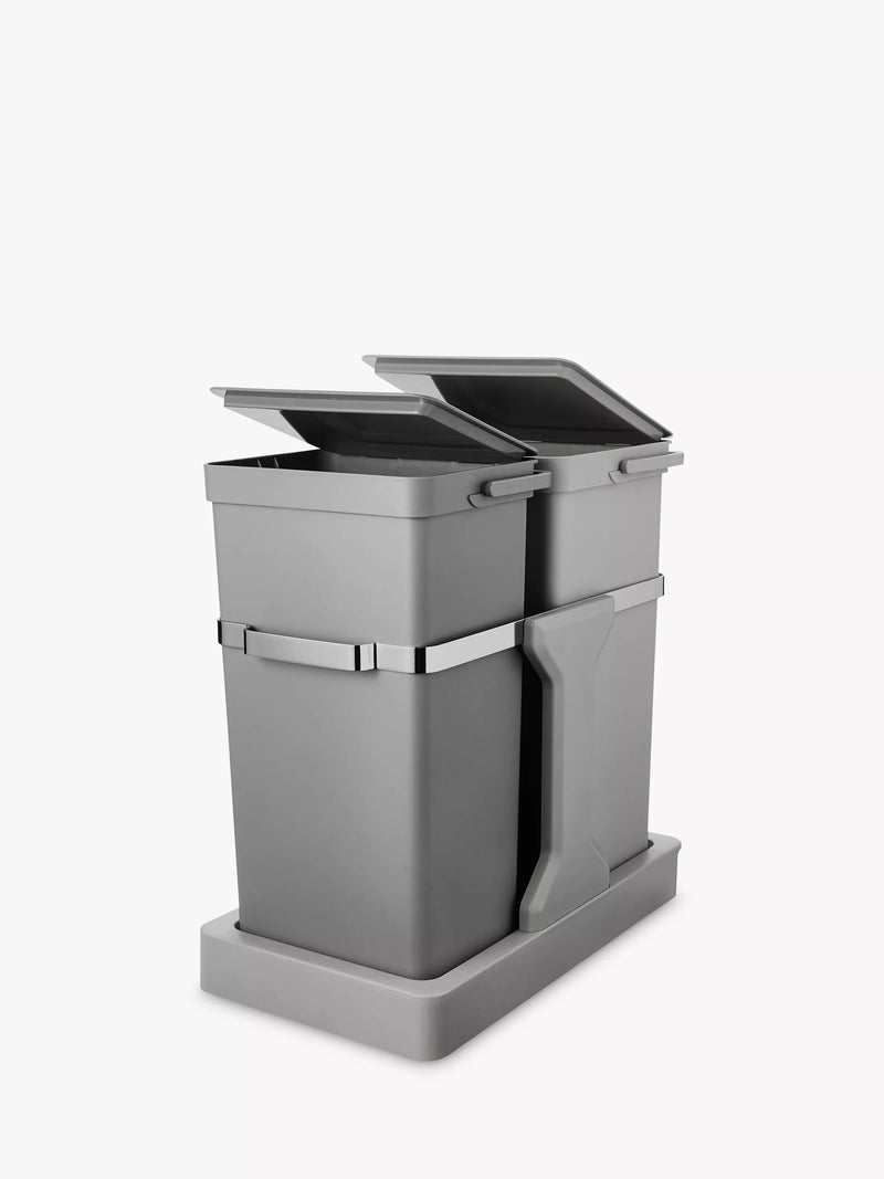 EKO pull-out recycling bin grey 20+15L - British product