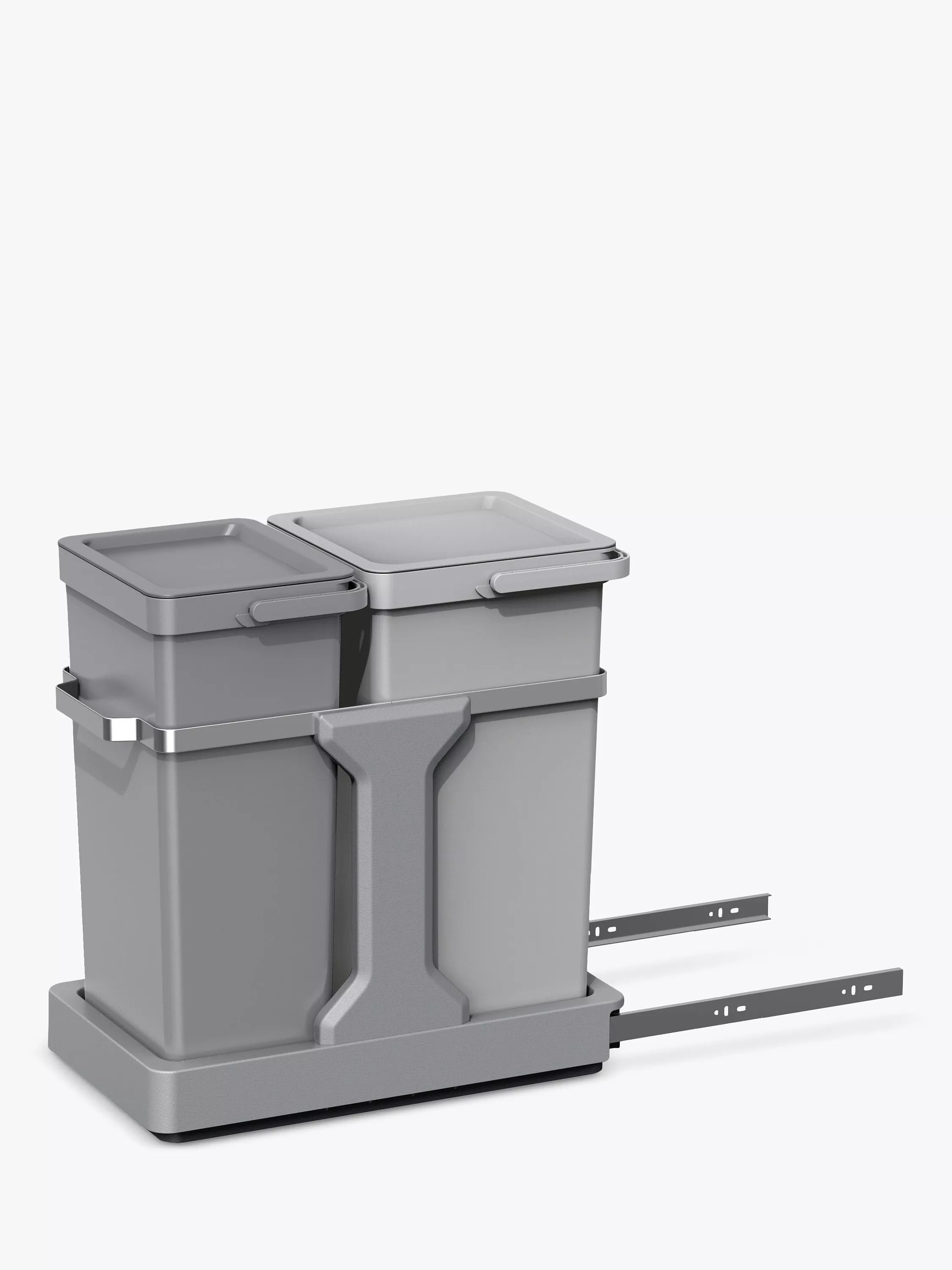 EKO pull-out recycling bin grey 20+15L - British product