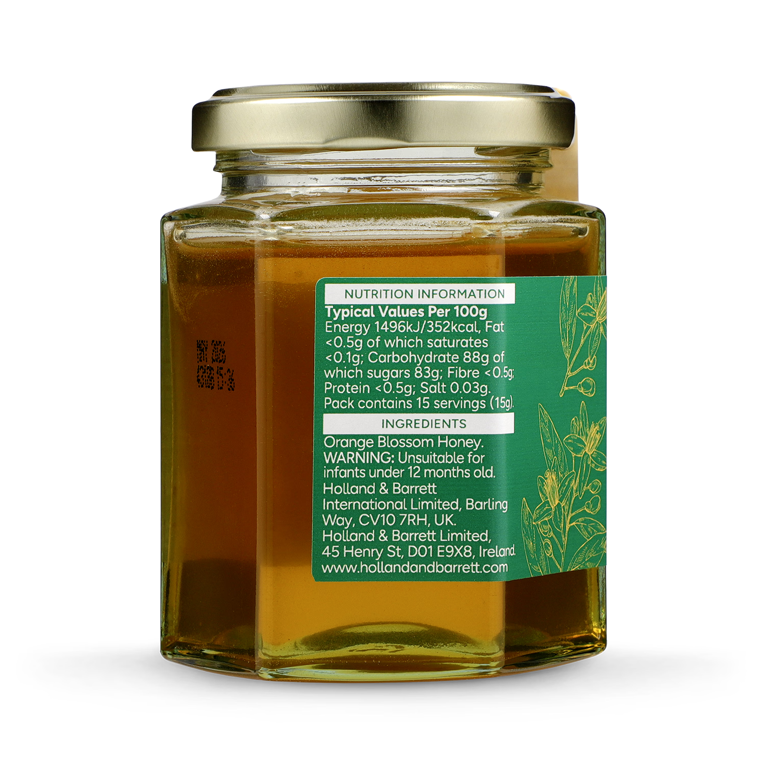 Holland & Barrett Orange Blossom Honey 225g, UK version