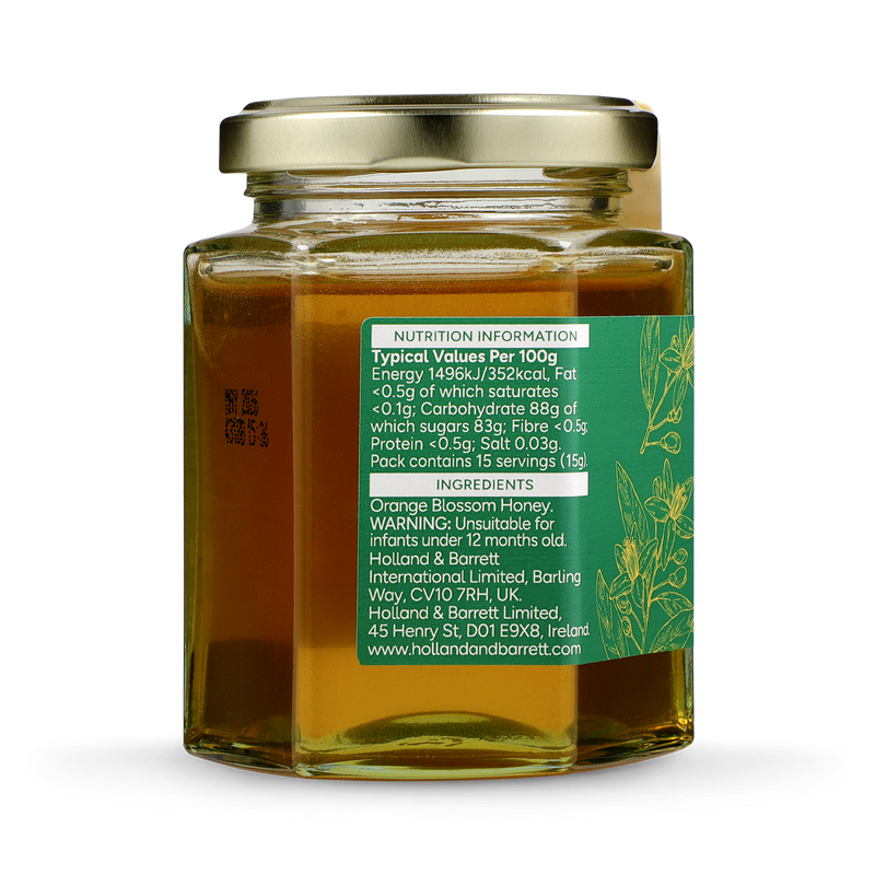 Holland & Barrett Orange Blossom Honey 225g, UK version