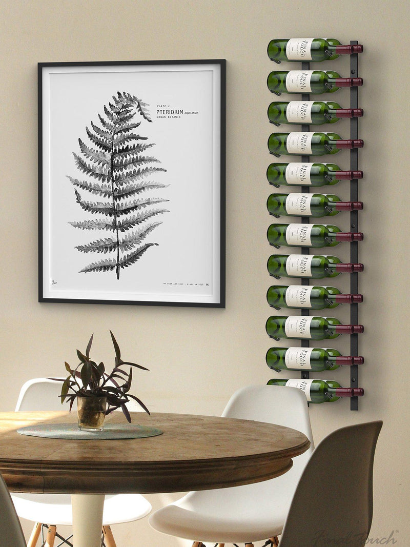 Final Touch wall-mounted metal wine rack for 24 bottles - British product