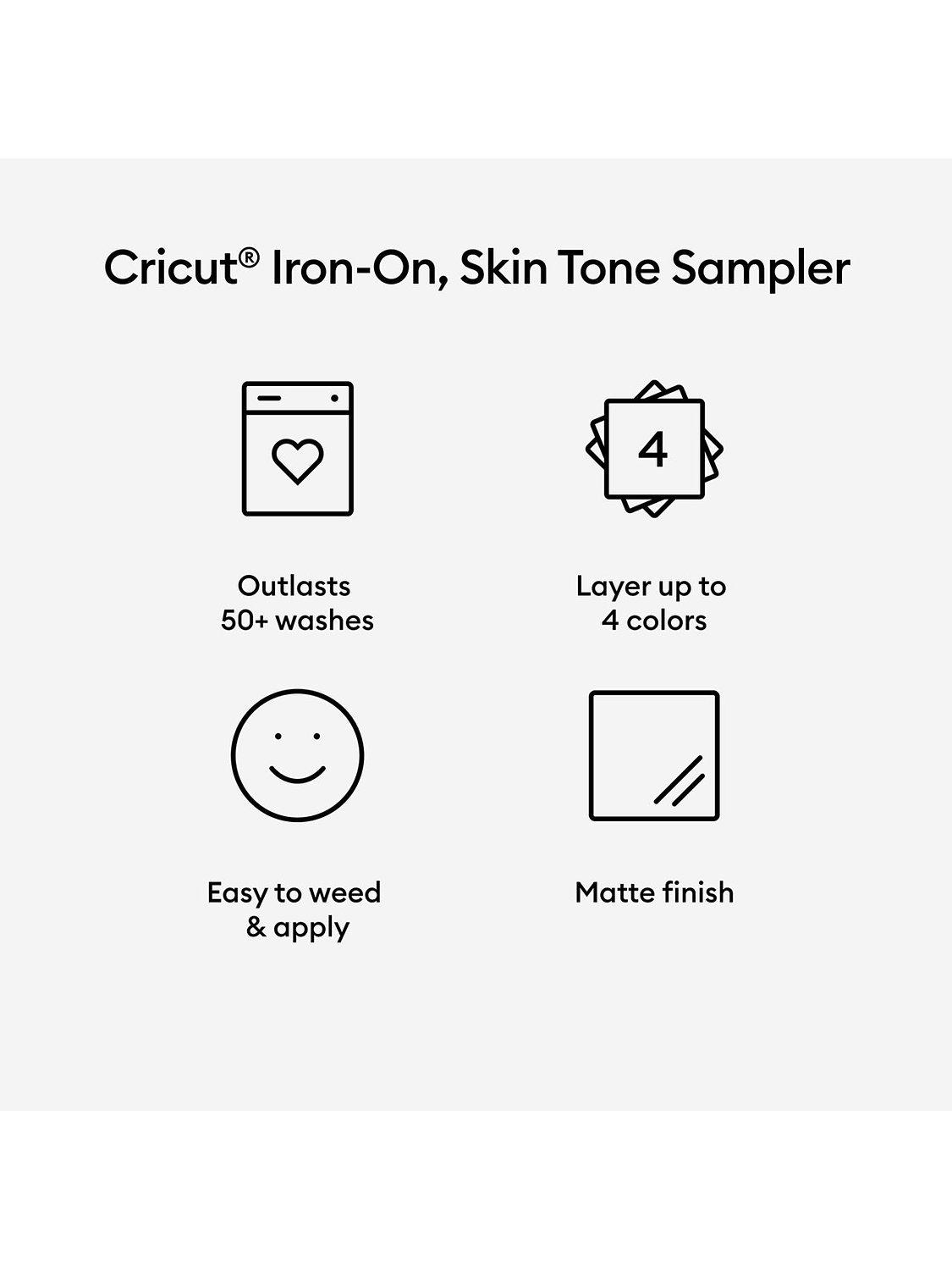 Cricut iron-on vinyl sampler skin tones 10 sheets (British brand)