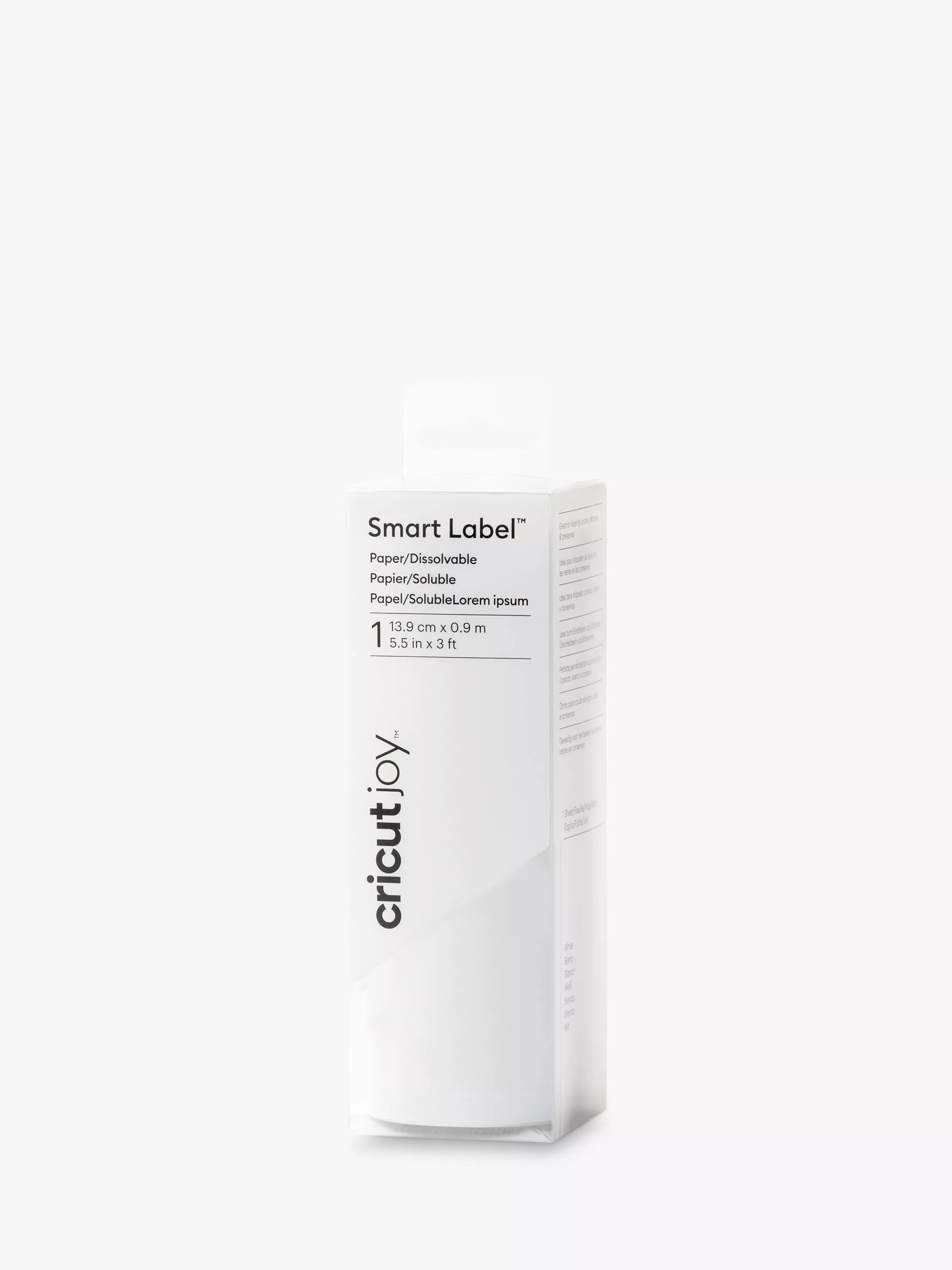 Cricut Smart Label dissolvable paper roll white 13.9x90cm (British brand)