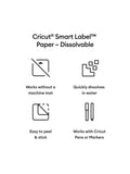 Cricut Smart Label dissolvable paper sheet white 61x33cm, imported from the UK