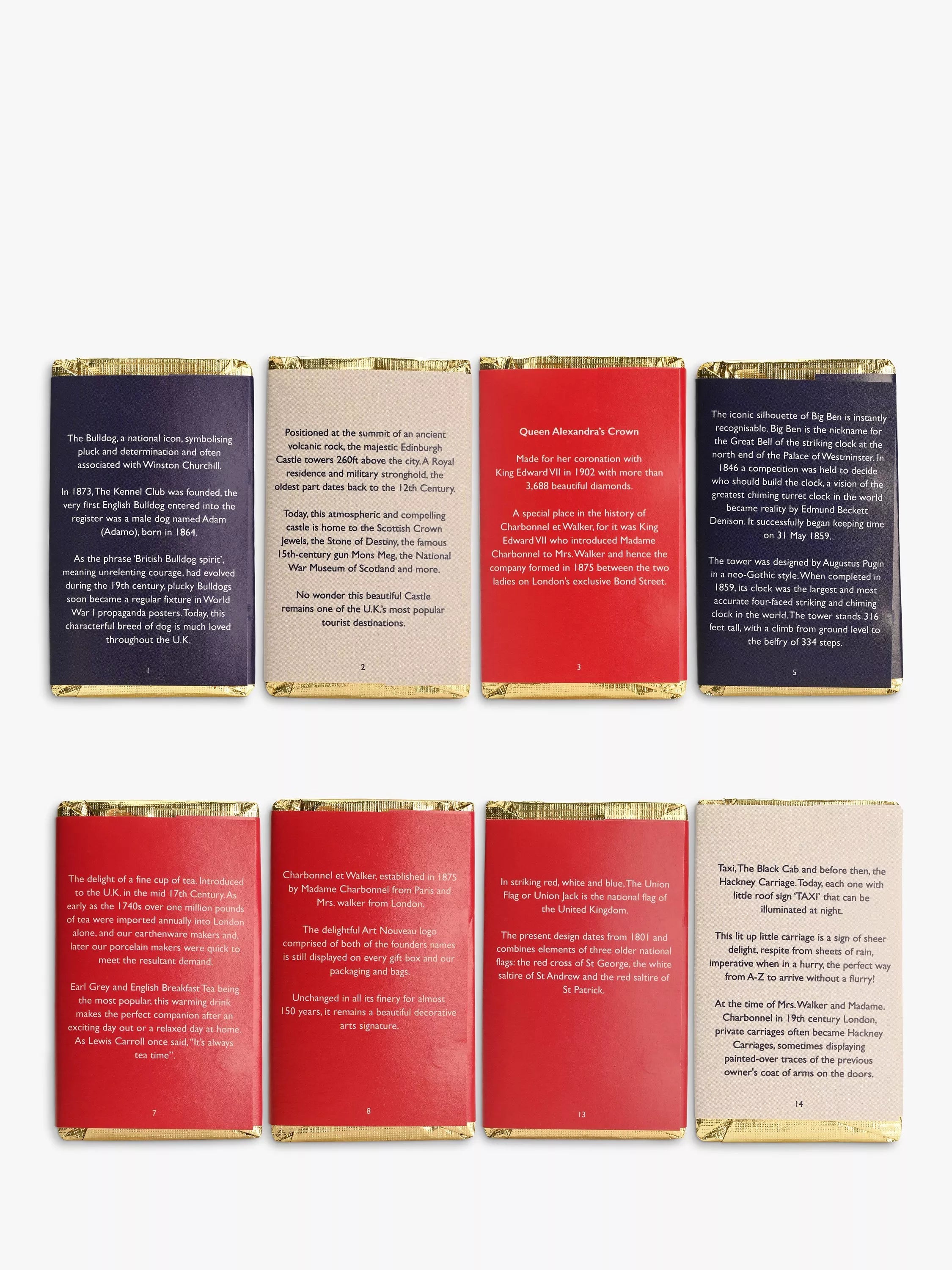 Charbonnel et Walker Tourism mini milk chocolate bars 150g - British product
