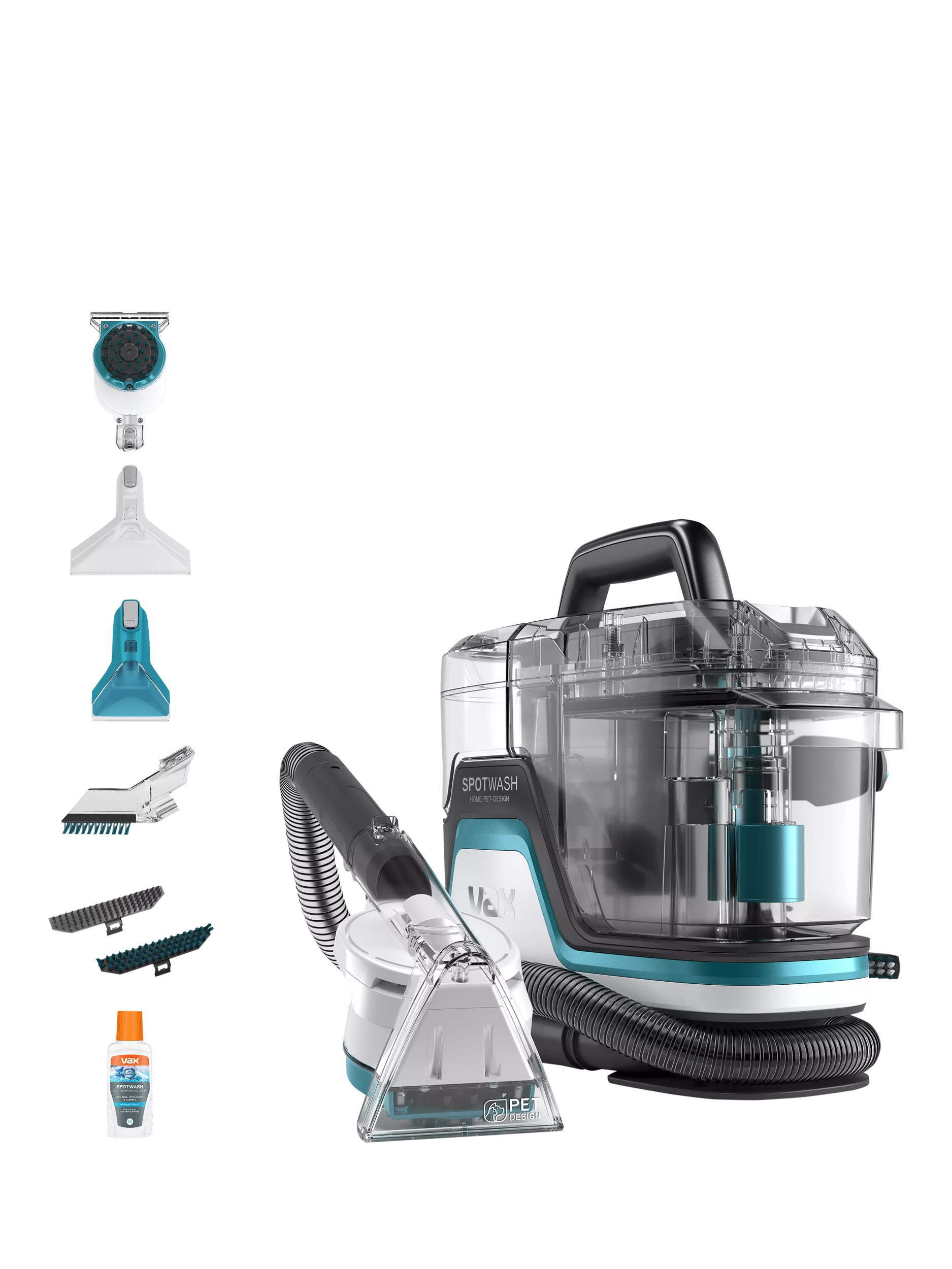 Vax SpotWash Home Pet-Design Carpet Cleaner, Grey/White/Teal