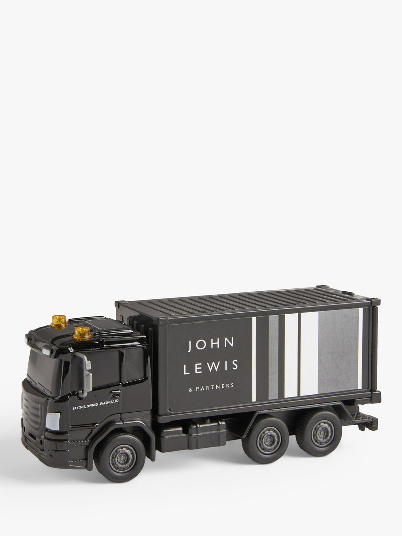 John Lewis toy lorry with die-cast cab and realistic trailer, UK version