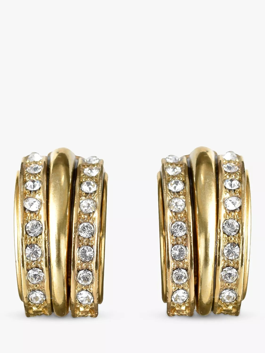 Eclectica vorgepflege Swarovski Kristall Demi Hoop Clip-Ohrringe (Britische Marke)