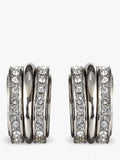 Eclectica Vorgepflege Swarovski Kristall Demi Hoop Clip-Ohrringe