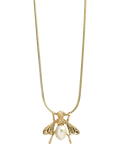 Eclectica faux pearl bee pendant necklace 44cm chain, UK version