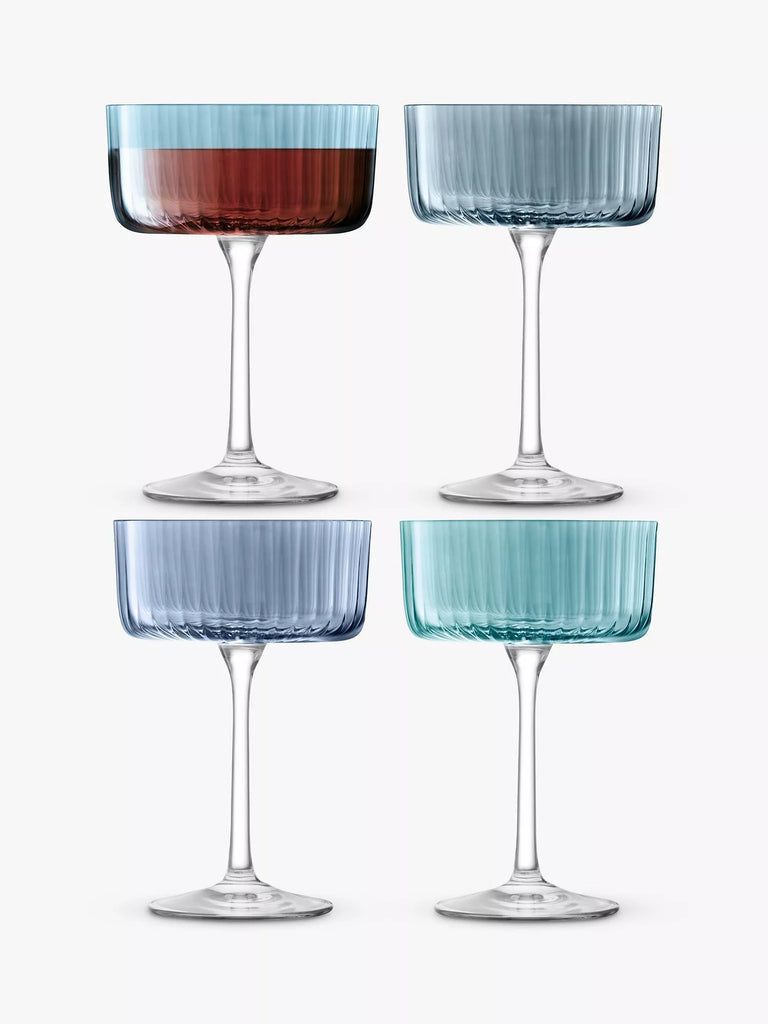 LSA International Gems Cocktail Glass Saucers, Set of 4, 230ml