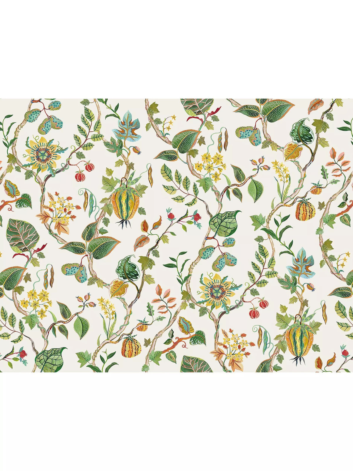Osborne & Little Mythica blomstret linestoff 140 cm, importert fra Storbritannia
