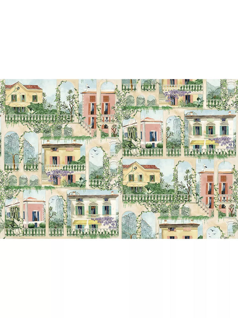 Osborne & Little Villa Como linen fabric 140cm - British product