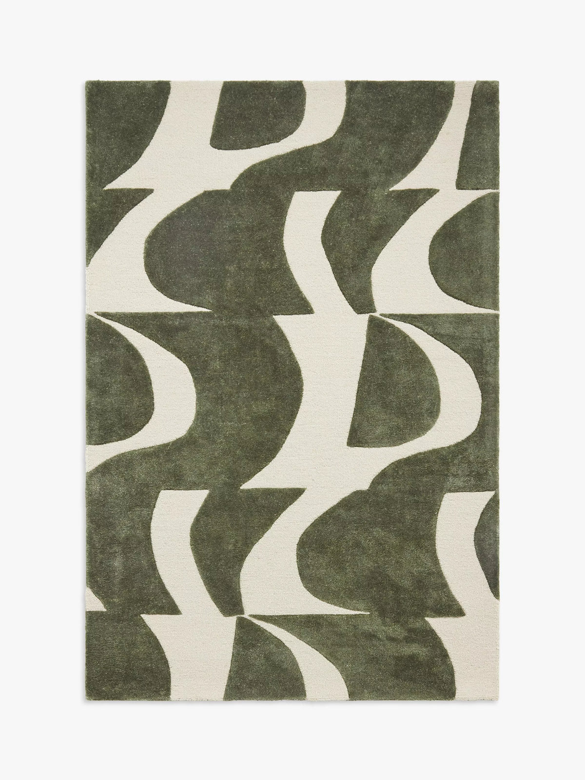 John Lewis Mellea Broken Wave Rug, Green - L240 x W170cm