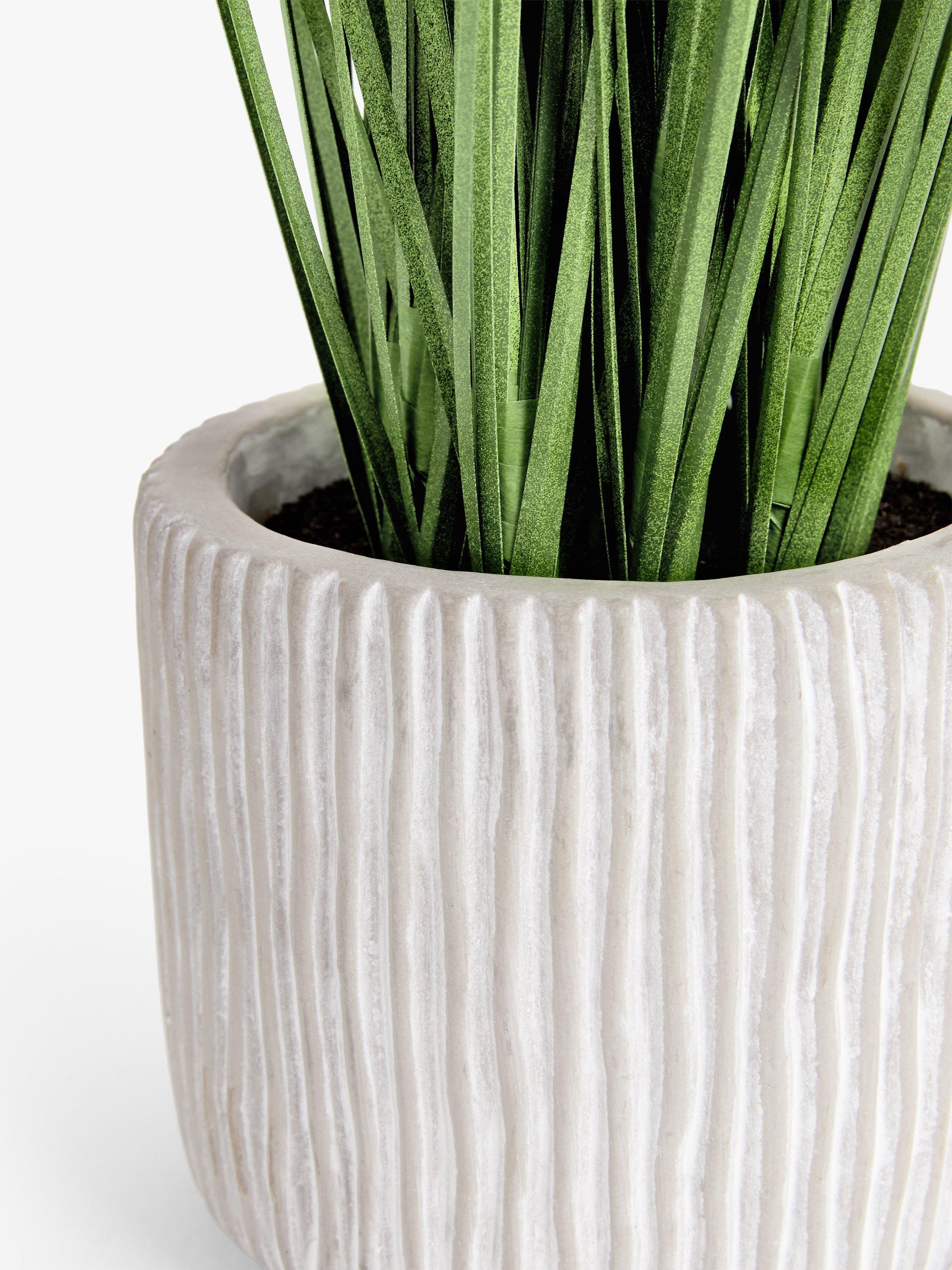 John Lewis artificial long grass and concrete pot, UK version
