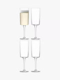 LSA International Gio champagne flutes set of 4 210ml, UK version