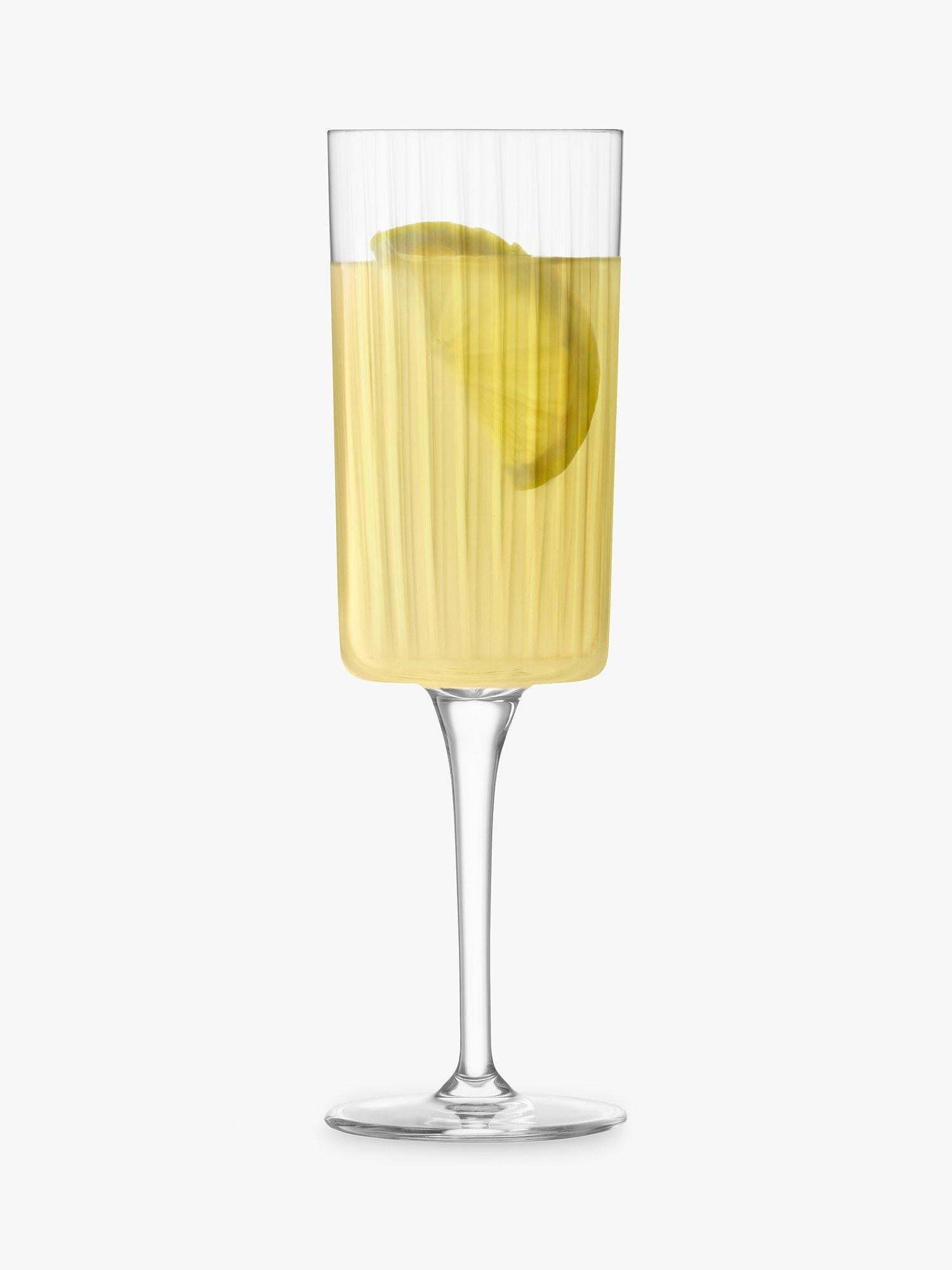 LSA International Gio Line champagne flute set 210ml (British brand)