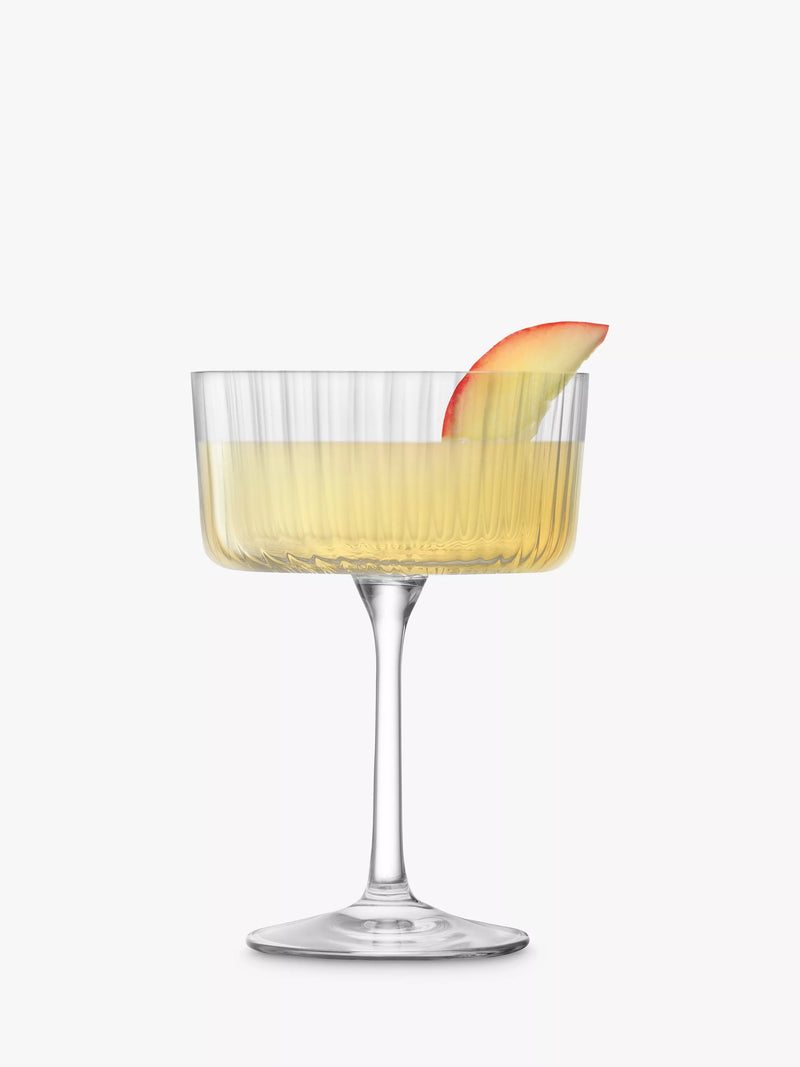 LSA International Gio Line cocktail saucers set of 4 230ml, UK version