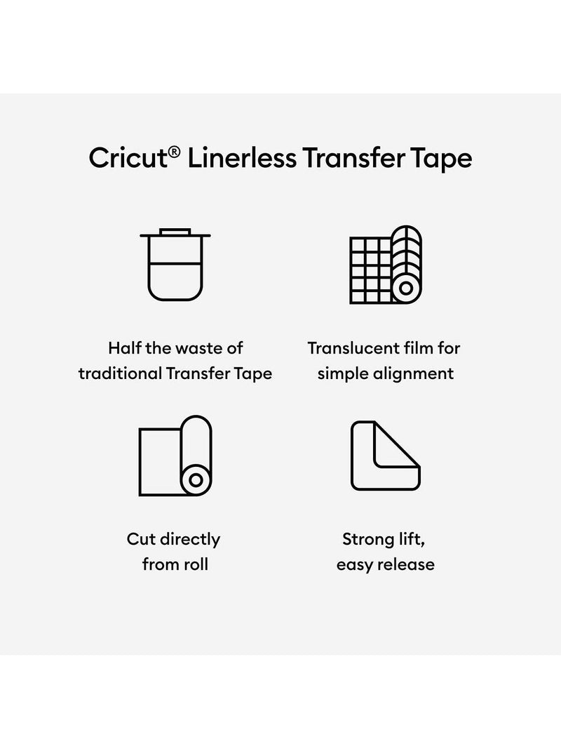 Cricut linerless transfer tape clear 22.8m - British product
