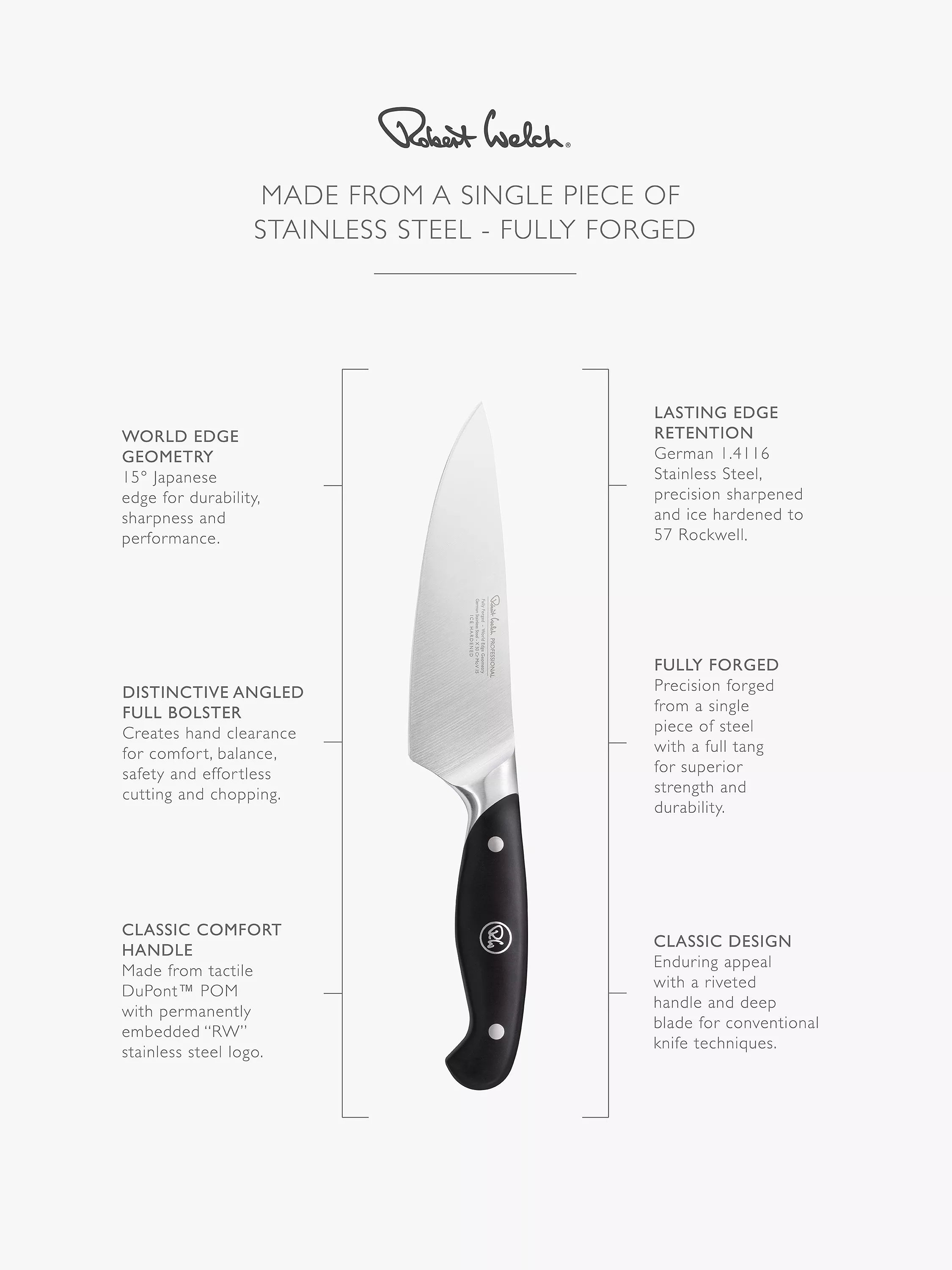 Robert Welch Professional Cook's Knife 15cm (British brand)