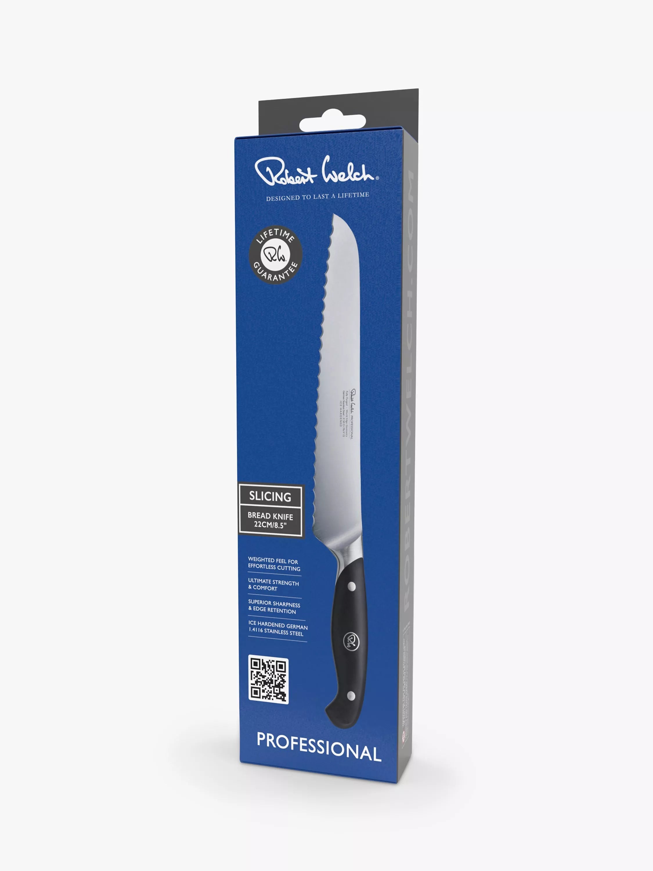 Robert Welch Professional bread knife 22cm, imported from the UK