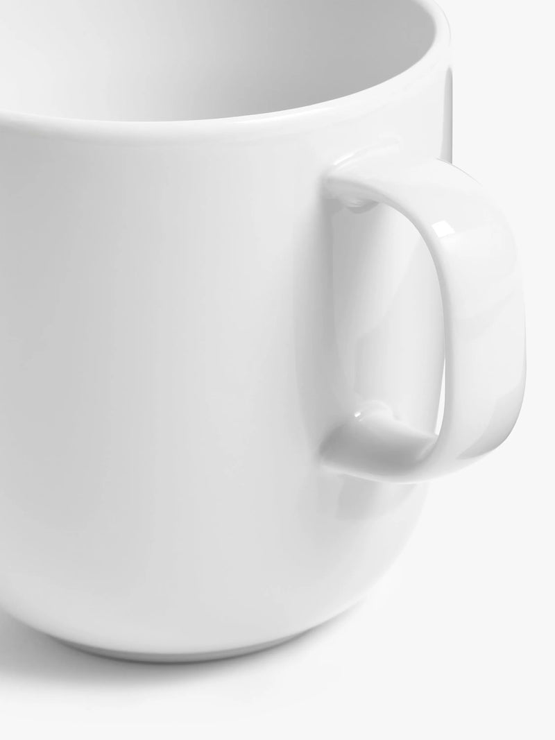 John Lewis Dine large porcelain mugs set of 2 450ml white - British product