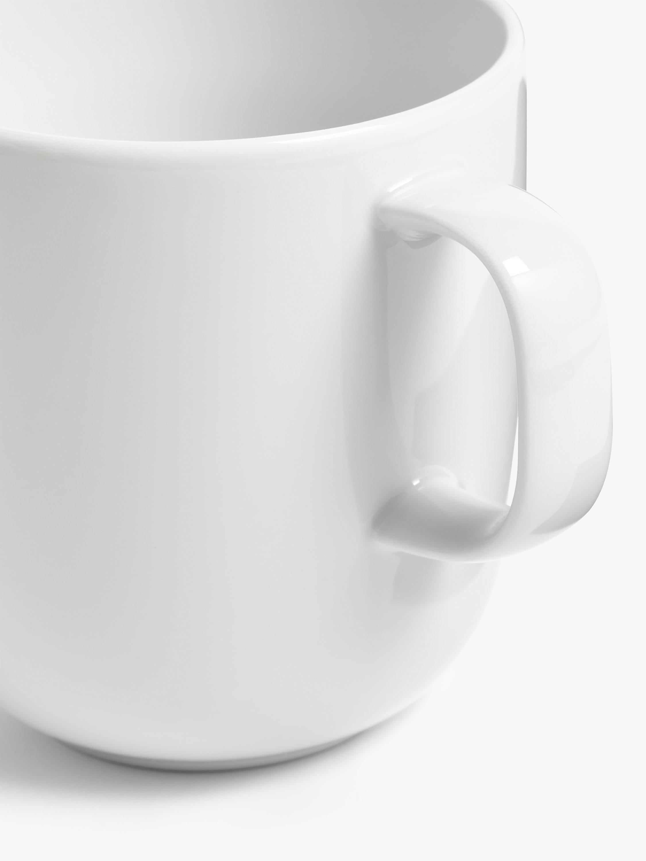 John Lewis Dine large porcelain mugs set of 2 450ml white - British product